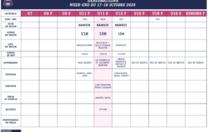 DESIGNATIONS WEEK-END - 17 OCTOBRE 2026