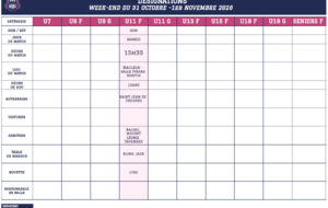 DESIGNATIONS WEEK-END - 31 OCTOBRE 2026