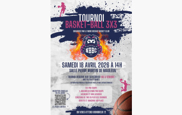 Tournoi 3x3 - Samedi 18 avril 2026 ! 🏀