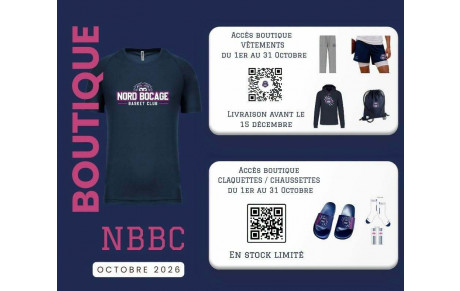 Boutique - Octobre 2026